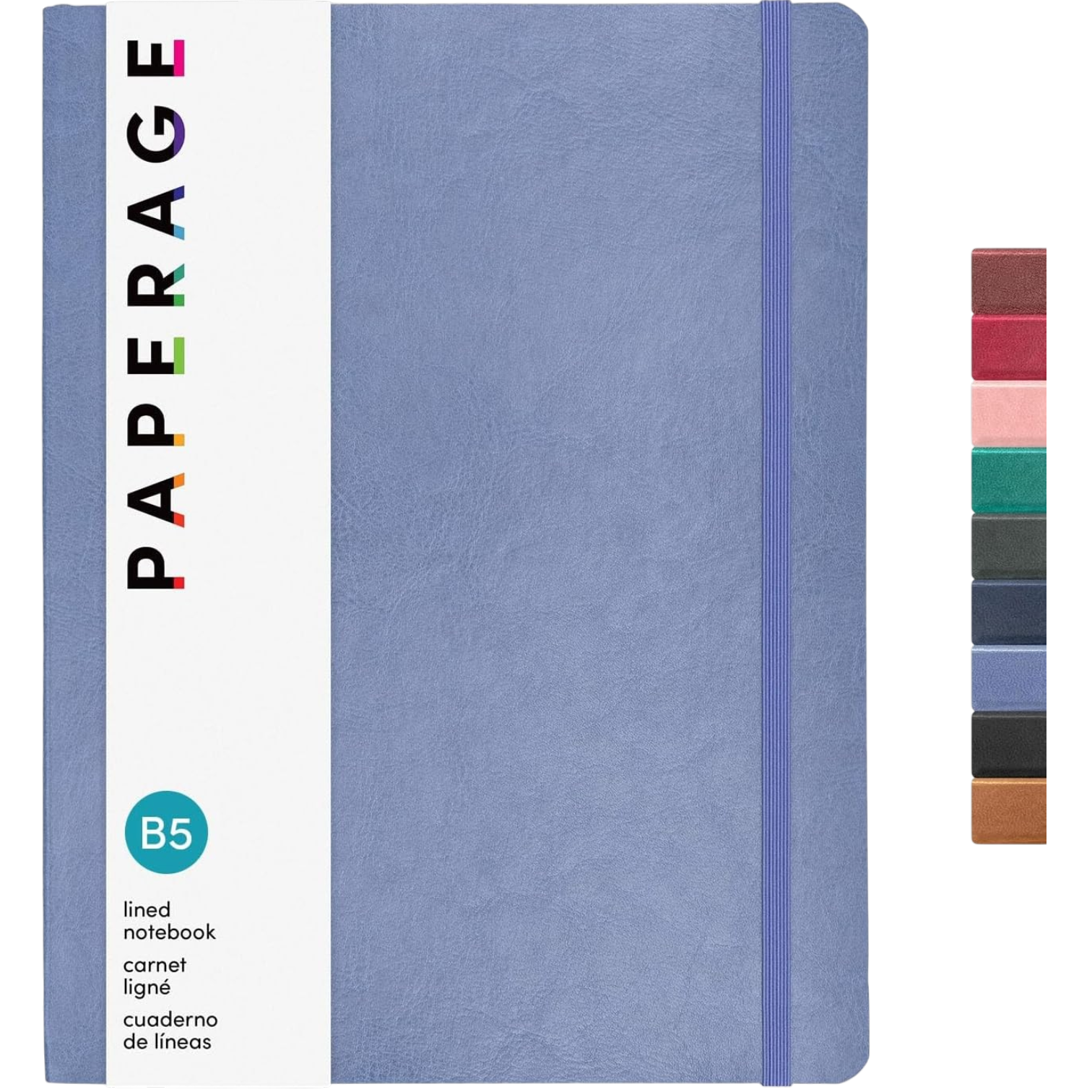 Softcover Lined Journal Notebook (Periwinkle), 176 Pages, Large B5