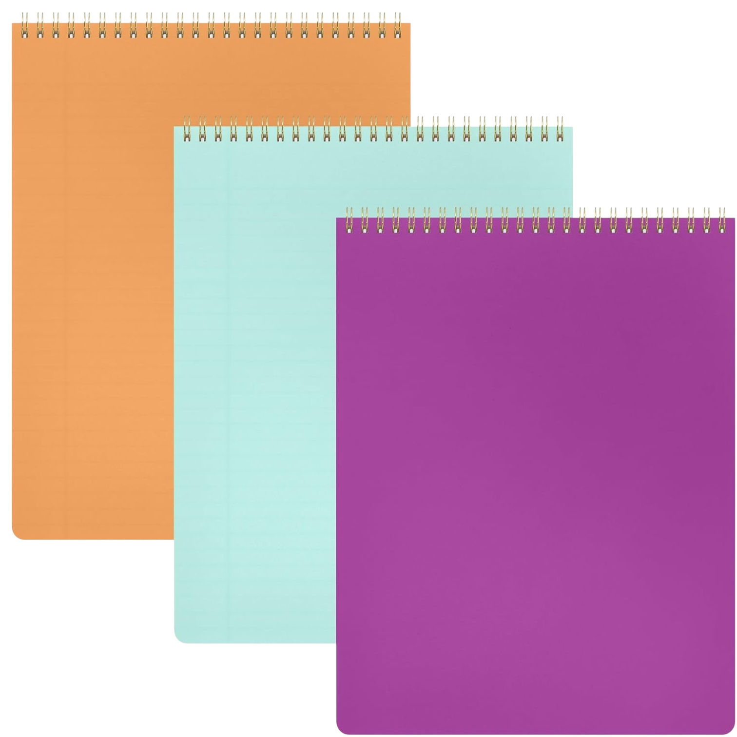 Paperage Top Bound Spiral Notebook, 3 Pack 8.5 inches x 11 inches