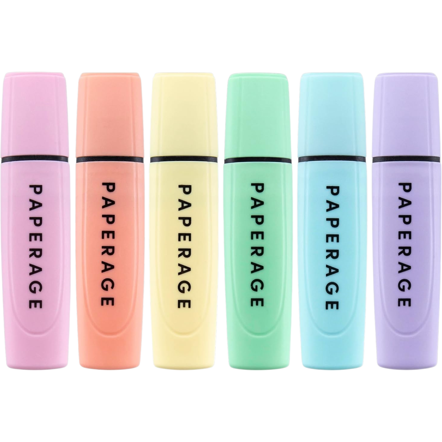 Highlighters, Assorted Pastel Colors 6 Count by Paperage